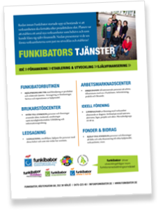 Presentationsblad över Funkibators tjänster