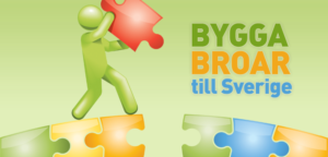 Logotype: Bygga broar till Sverige