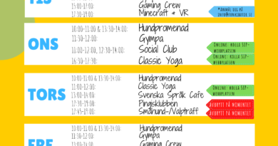 Nya aktiviteter och schema Nya aktiviteter och schema